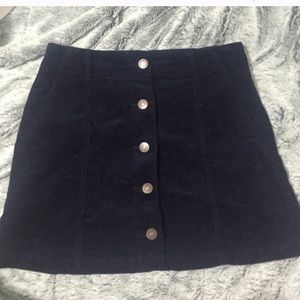Forever 21 Navy Corduroy Skirt